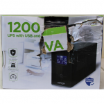 SALE OUT. Energenie UPS with USB and LCD display, 1200 VA, black | EnerGenie | UPS with USB and LCD display, Black | 1200 VA | DAMAGED PACKAGING