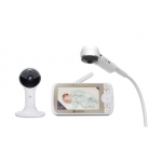 Motorola | Full HD Wi-Fi Video Baby Monitor with Crib Mount | VM65X CONNECT 5.0" | 5.0" LCD colour display with 480 x 272 resolution; Lullabies; Room temperature monitoring; Infrared night vision; LED sound level indicator; Wi-Fi connectivity for on- ...
