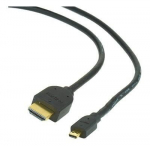 HDMI-MICRO HDMI 3M V.2.0/BLK CC-HDMID-10 GEMBIRD KAABEL HDMI-MICRO 3M V.2.0/BLK CC-HDMID-10 GEMBIRD