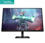 RENEW SILVER OMEN by HP 27k UHD Gaming Monitor - 27" 3840x2160 UHD 400-nit 144 Hz AG, IPS, USB-C/2x HDMI/DisplayPort, 2x USB-A, speakers, height adjustable/tilt/pivot, 1 years