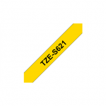 Brother | TZe-S621 Strong Adhesive Laminated Tape | Black on Yellow | TZe | 8 m | 9 cm