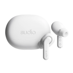 Sudio Earbuds | E4 Pro | Bluetooth | In-ear | Microphone | Cloud White | Noise canceling | Noise reduction | Wireless