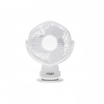 Adler Rechargeable fan with clip | AD 7335 | Table Fan | 6 W | Diameter 12.7 cm | Number of speeds 3 | Oscillation | White