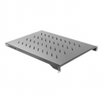 Lanberg 19" fixed shelf 1U/483x700mm, max load capacity up to 15kg | AK-1010-B | Black
