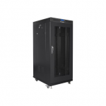 Lanberg | Rack cabinet 19" free-standing 22U/800x800 (flat pack) with glass door, LCD | FF01-8822-23BL | Black