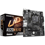 P&otilde;hiplaat | GIGABYTE | AMD A520 | SAM4 | Micro-ATX | M&auml;lu DDR4 | M&auml;lupesad 2 | 1xPCI-Express 3.0 1x | 1xPCI-Express 3.0 16x | 1xM.2 | 1x15pin D-sub | 1xHDMI | 2xUSB 2.0 | 4xUSB 3.2 | 1xPS/2 | 1xRJ45 | 3xAudio port | A520MKV21.1