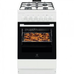 Gaasipliit Electrolux, 4 x gaas, elektriahi, aurufunktsioon, 50 cm, valge