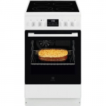 Elektripliit Electrolux, 4x HighLight, elektriahi, 50 cm, aurupuhastus, valge