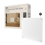 Mill Glass Smart WiFi Panel Heater Gen. 4 | GL400WIFI4 | Panel Heater | 400 W | Suitable for rooms up to 4-6 m&sup2; | White | IPX4