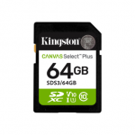 Kingston Select Plus | 64 GB | SD | Flash memory class Class 10, UHS-I, U1/U3, Video Class 10/30