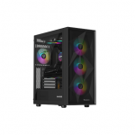 Genesis Gaming PC Case | Diaxid 605 ARGB | Black | Midi Tower | Power supply included No