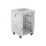 Lanberg | Rack cabinet 19" free-standing 15U/600x600 (flat pack) with glass door, LCD | FF01-6615-12SL | Grey