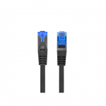 Lanberg Patchcord Cat.6A S/FTP LSZH CCA Black Fluke Passed | PCF6A-10CC-0050-BK | 0.5 m