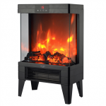 Adler LED electric fireplace with remote control | AD 7755 | Ceramic Heater | 2000 W | Number of power levels 2 | Black