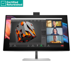 RENEW SILVER HP 727pm Series 7 Pro 4K Conferencing Monitor - 27" 3840x2160 UHD 400-nit 60Hz AG, IPS Black HDR 400, USB-C(100W/15W)/HDMI/DP Daisy-Chain, 5x USB-A, speakers, 5MP webcam, RJ-45 LAN, height adjustable/tilt/swivel/pivot, 1 years