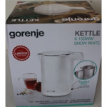SALE OUT. GoGorenje K15DWW Kettle, Electric, Capacity 1.5 L, Power 2200 W, Plastic, White | Kettle | K15DWW | Electric | 2200 W | 1.5 L | Plastic + metal | 360&deg; rotational base | White | DAMAGED PACKAGING | Kettle | K15DWW | Electric | 2200 W | 1.5 L ...