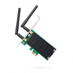 TP-LINK Archer T4E Dual Band PCI Express adapter 2.4GHz/5GHz, 802.11ac, 300+867 Mbps, 2x eemaldatavad antennid