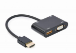 I/O ADAPTER HDMI- HDMI/VGA/A-HDMIM-HDMIFVGAF-01 GEMBIRD