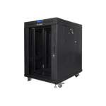 Lanberg | Rack cabinet 19" free-standing 15U/800x1000 (flat pack) with glass door, LCD | FF01-8015-12BL | Black