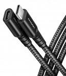CABLE USB-C EXTENSION 0.5M/BLACK BUCM32-CF05AB AXAGON