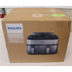 SALE OUT. Philips Dual Basket Airfryer | NA555/00 5000 series | Power 2750 W | Capacity 9 L | RapidAir Plus | Silver | DAMAGED PACKAGING