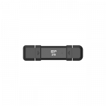 Silicon Power Portable External SSD | DS72 | 250 GB | USB Type-A and USB Type-C 3.2 Gen 2 | Black