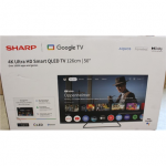 SALE OUT. Sharp 50HP6265E 50" (126cm) QLED 4K Ultra HD Google TV, Dolby Vision, Dolby Atmos, Central Stand | Sharp 50HP6265E | 50 | Smart TV | Google TV | UHD | Black | DAMAGED PACKAGING