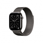 Apple Watch Series 11&nbsp;GPS + Cellular 42mm&nbsp;Slate Titanium Case with Slate Milanese Loop