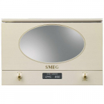 Mikrolaineahi Smeg Colonial, integreeritav, 22 l, 1200/850 W, kreem/messing