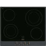 Pliidiplaat Smeg Colonial, 4 x Hilight, 60 cm, must, raam antratsiit