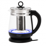 Adler Kettle | AD 1299 | Electric | 2200 W | 1.5 L | Glass | 360&deg; rotational base | Black