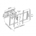 Sunne | Wall Mount | 60-100-EA | 60-100 " | Maximum weight (capacity) 80 kg | Black