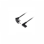 Lanberg CEE 7/16 to IEC 320 C7 Euro (radio) power cord 3m angled VDE | CA-C7CA-12CC-0030-BK