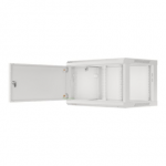 Lanberg | Rack cabinet 19" wall-mount 6U/600x450 for self-assembly with metal door (flat pack) | WF01-6406-00S | Grey