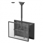 Neomounts NM-C440DBLACK Dual monitor/TV mount ceiling | Adjustable Height, Rotate, Tilt, Swivel | 32-60 " | Maximum weight (capacity) 45 kg | Black