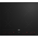 Pliidiplaat Beko, 4 x Induktsioon, 60 cm, must, faasitud serv