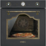 Ahi smeg Cortina, 65 l, A, p&uuml;rol&uuml;&uuml;s, pitsakivi, antratsiit/messing