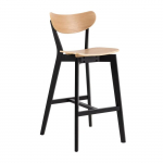Baaritool Home4you ROXBY naturaalne/must