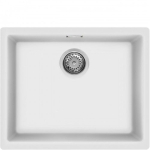Valamu Smeg Quadra, 56 cm, alt monteeritav/t&ouml;&ouml;pinnale paigaldus, k&auml;sitsi, graniit, valge