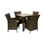 Aiam&ouml;&ouml;blikomplekt Home4you WICKER laud, 4 tooli (