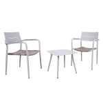 R&otilde;dukomplekt Home4you COCORA laud, 2 tooli, taupe