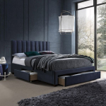 Voodi Home4you GRACE 160x200cm, sinine