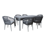 Aiam&ouml;&ouml;blikomplekt Home4you CARVES laud ja 6 tooli