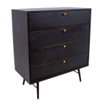 Kummut Home4you LUXEMBOURG 80x40xH90cm, must