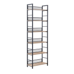Riiul Home4you HECTOR 60x28xH187cm, saar/must