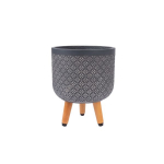 Lillepott Home4you PAO D24xH29.5cm jalgadel, tume