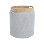 Tumba/laud Home4you HIRO D34,5xH37cm, beež, panip