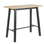 Baarilaud Home4you CHARA 117x58xH105cm, tamm/must
