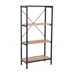 Riiul Home4you LAVINA 60x30xH127,5cm, saar/must