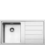 Valamu Smeg Mira, 86 cm, pealt/tasa paigaldatav, nupuga, roostevaba teras